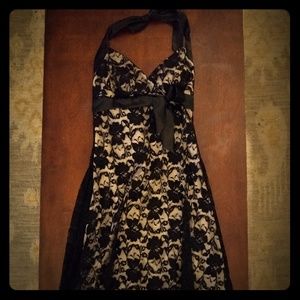 Lacy halter A-line dress